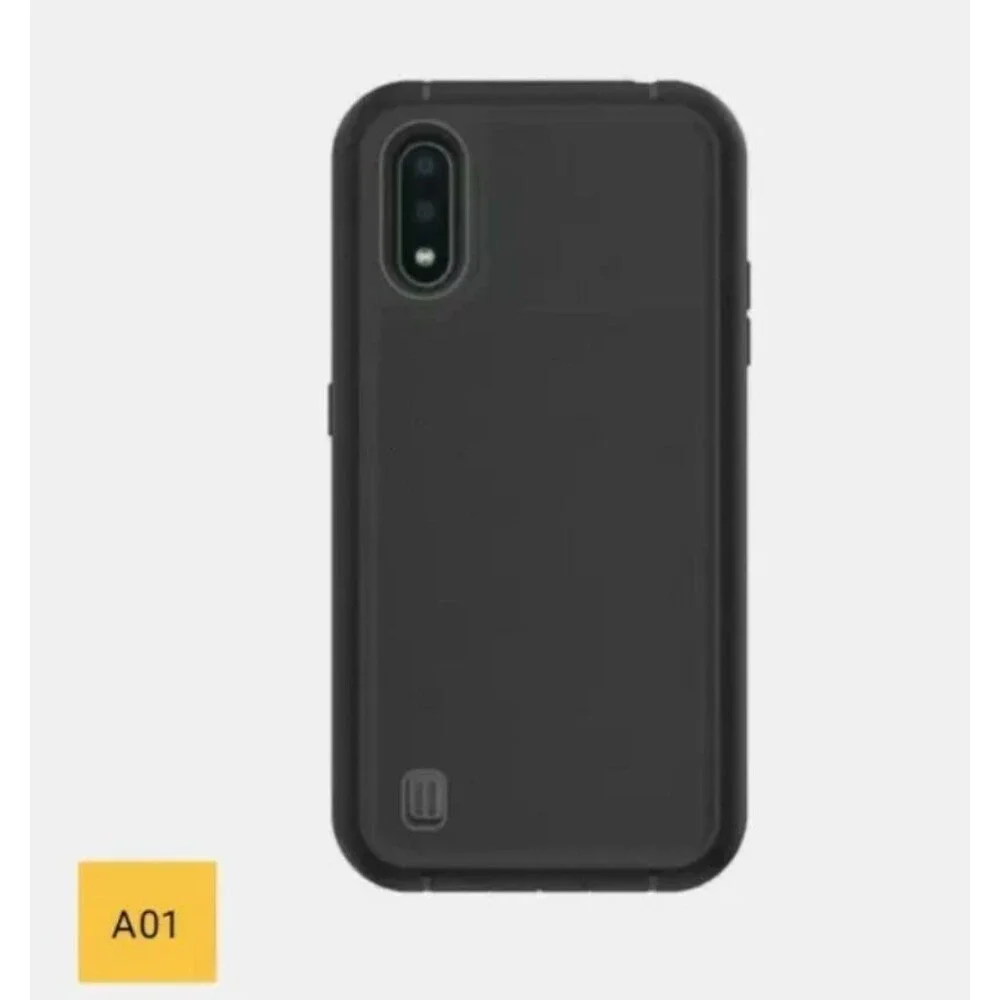 Samsung Galaxy ONN Rugged Case w/ Built-In Antimicrobial-Samsung Galaxy A01 Phon